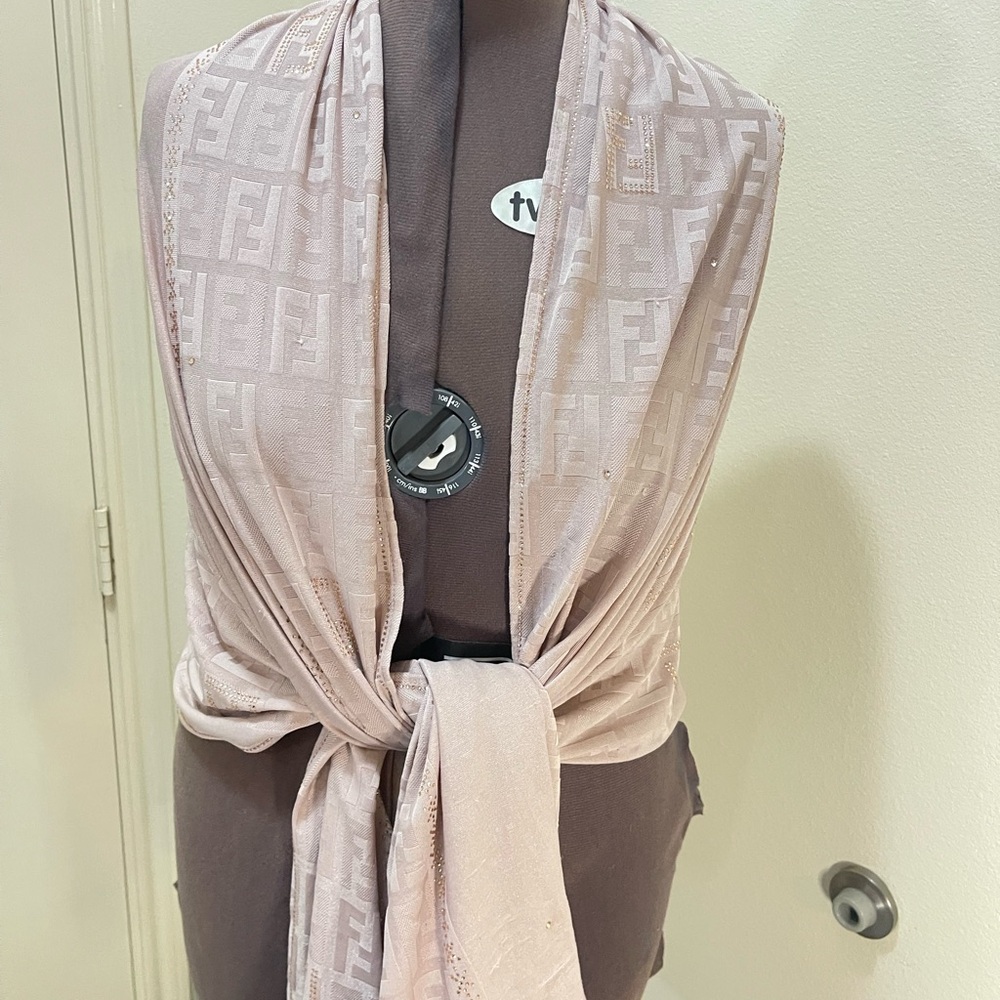 Fendi Pink Monogram Scarf